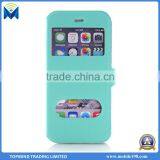 Dual Clear Window View PU Leather Flip Case for IPhone 6S 6S Plus thumbnail-4