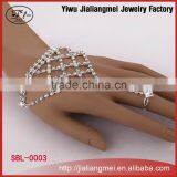 Women Jewelry Bracelet With Ring Rhinestone Claw Chain Bride Wedding Accessories thumbnail-1