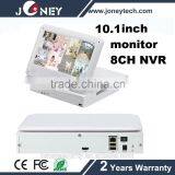 All in One 10.1 Inch LCD Monitor HDMI P2P CCTV Security 8CH NVR