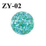 Druzy Cabochons Wholesale Green 12mm Flat Round Resin