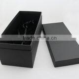 Large Black Lid and Base Cardboard Storage Packaging Box With Foam Insert , Accept OEM / ODM Order
