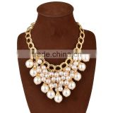 Women fashion accessories handmade statement necklace pearl necklace