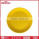 Flat Plates, Yellow Soild Color Hotel 12" Wholesale Clear Plastic Plates thumbnail-1