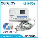Carejoy 12 Lead PC Software 3.5 Inch LCD Digital 3 Channels Electrocardiograph Ecg Machine thumbnail-1