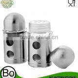 Stainless Steel Glass Salt & Pepper Shaker 4x4x7cm
