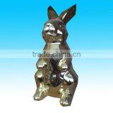 Antique Gloden Ceramic Decorative Easter Bunny Toys for Sale thumbnail-1