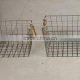 Mini Rectangular Wire Mesh Utility Basket With Side Handles thumbnail-4