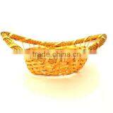 Hand Woven Boat Styled Aluminium Kitchen Table Basket thumbnail-1