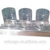 Stainless Steel Bio Ethanol Fireplace With 3 Pcs Clear Borosilicate Glass Tube thumbnail-1