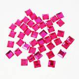 Pink 15mm Large Square Rhinestone Stickers