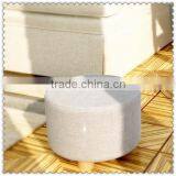 Skidproof Cheap Delicate Refined Colorful Small Cloth Stool Chair With 3 Carbonized Wood Legs for Living Room thumbnail-1