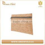 Vegan Cork Leather Bag Natural Cork Fabric Envelope Clutch Bag thumbnail-2
