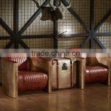 High Quality Retro ,vintage Leather Trunk Furniture T912# thumbnail-4