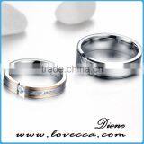 High Quality Stainless Steel Engagement Wedding Ring His and Hers Sets thumbnail-4