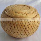 Customized Bamboo Weave Casket for Cremaiton With Lining thumbnail-1