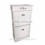 Hot Selling Cabinet Style White Wood Shoe Rack thumbnail-1