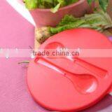 BFA Free Big Salad Bowl Set With Lid/plastic Big Salad Bowl Set With Fork thumbnail-4