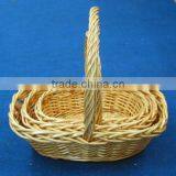 Handmade Wicker Household Decorations Wicker Basket of Fruit Brown Retro Basket Weaving Crafts Basket Spring Outing Picking Bask thumbnail-3