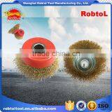 5" Steel Wire Cup Brush Wheel Twist Knot Crimped Bowl Disc Abrasive Round Grinding Cheaning Brush thumbnail-6
