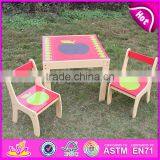 High Quality Kindergarten Table and Chairs Natural Wood Daycare Furniture W08G209-S thumbnail-6
