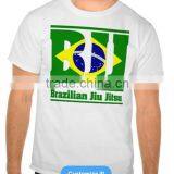 2016 Brazil flag customerized T-shirt for the sport