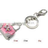 Wholesale Heart Shaped Metal Keyring Rhinestone Key Chain KY07-0006 thumbnail-4