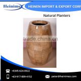 High Quality Fiberglass and Dried Banana Leaves Made Planters for Wholesale