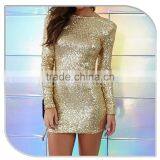 Long Sleeve One-piece With Full Sequin Tight Dress Bodycon Midi Pron Dress 2016 thumbnail-3