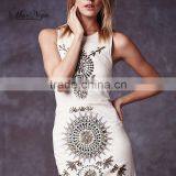 Maxnegio Fashion Designer Woman Bodycon Embroidered Dress thumbnail-1
