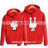 Boys Member Cute Cartoon Images Printed Korean Style Lovers Fleece Hoodies Black White Red Hoodie Plus Size thumbnail-3