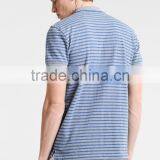 MGOO New Design Two Buttons Mens Polo Shirt Stripe Printing Pique Polo Shirts With Customized Logo thumbnail-3