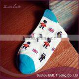 Wholesale Fashion Soldier Cartoon Printed Boy White Socks thumbnail-1