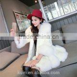 Women Winter Large Collar Fake Fur Coats Plus Size Vintage Artificial Fox Fur Coat thumbnail-1