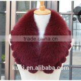 2016 Real Fox Fur Collar Women 100% Natural Scarf Winter Warm Scarves With Rex Rabbit Fur Trim thumbnail-2