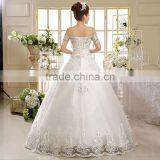 Wholesale Korea Style Beaded Lace Bridal Wedding Dress thumbnail-3