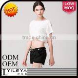 High Quality Women Casual White T-shirt thumbnail-1