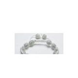 Shamballa Bracelet, Crystal AB Pave Alloy Beads