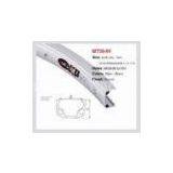 MT20-01 Silver, Black Aluminum Bicycle Wheel Ground Finish Single Rim thumbnail-1