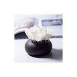 80ml Black Matt Ceramic Fragrance Diffuser With Sola Flower Logo Printing TS-RD18