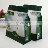 Custom transparent flat bottom sealable packaging pouch with clear pvc window and zipper