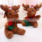 New Plush Toys Christmas Reindeer Stuffed Toys With Scarf thumbnail-6