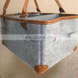 Felt Diaper Caddy Changing Pad Round Edge and Leather Corner thumbnail-4