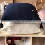 RAWHOUSE White Black Gray Blue Knitted Pillow Case Cushion Cover With Tassels thumbnail-6