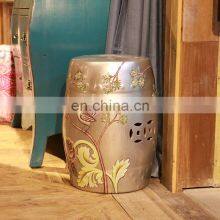 Gold and Silver Furniture Modern Ceramic Garden Chair Sculpture thumbnail-1