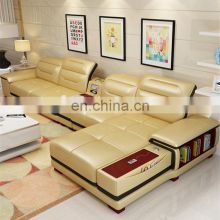 American Style Living Room Furniture Leather Two Seat Sofas Handrail Functional Sofas Sets