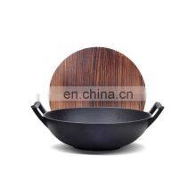 Kitchen Cooking Utensils Cast Iron 36cm Round Pot Wok thumbnail-1