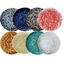 Colorful 13 Inches Customized Gold Cake Dessert Glass Dinner Charger Plates thumbnail-5