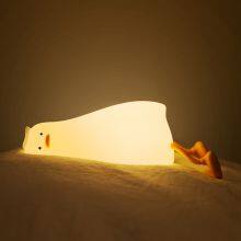 Novelty Touch Creative Duck Baby Kids Night Light Gift Lamp Night Light Room Decor Sleep Silicone Night Light for Kids thumbnail-5