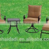 outdoor steel furniture Swivel Rocker chair with cushion 3 pcs patio set dining set garden set
