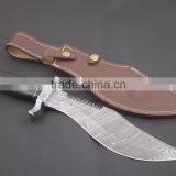 Custom Damascus Handmade Hunting Knife. With Leather Sheath. Top Quality thumbnail-1